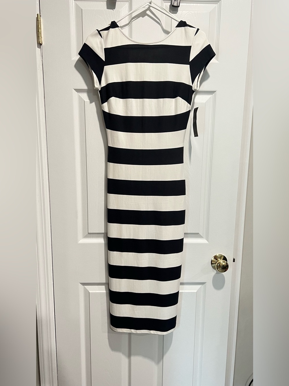 Zara Striped open back Midi Dress